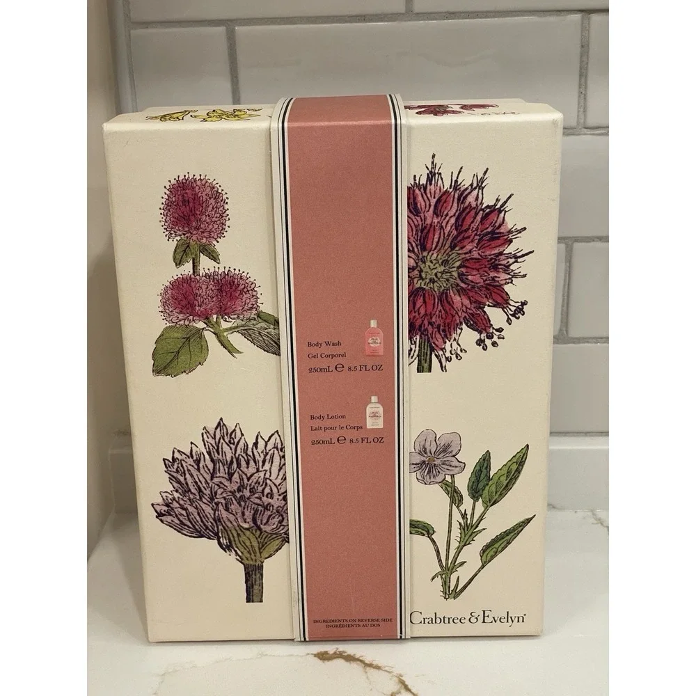Crabtree & Evelyn Pear & Pink‎ Magnolia Body Wash & Body Lotion 8.5 fl oz New